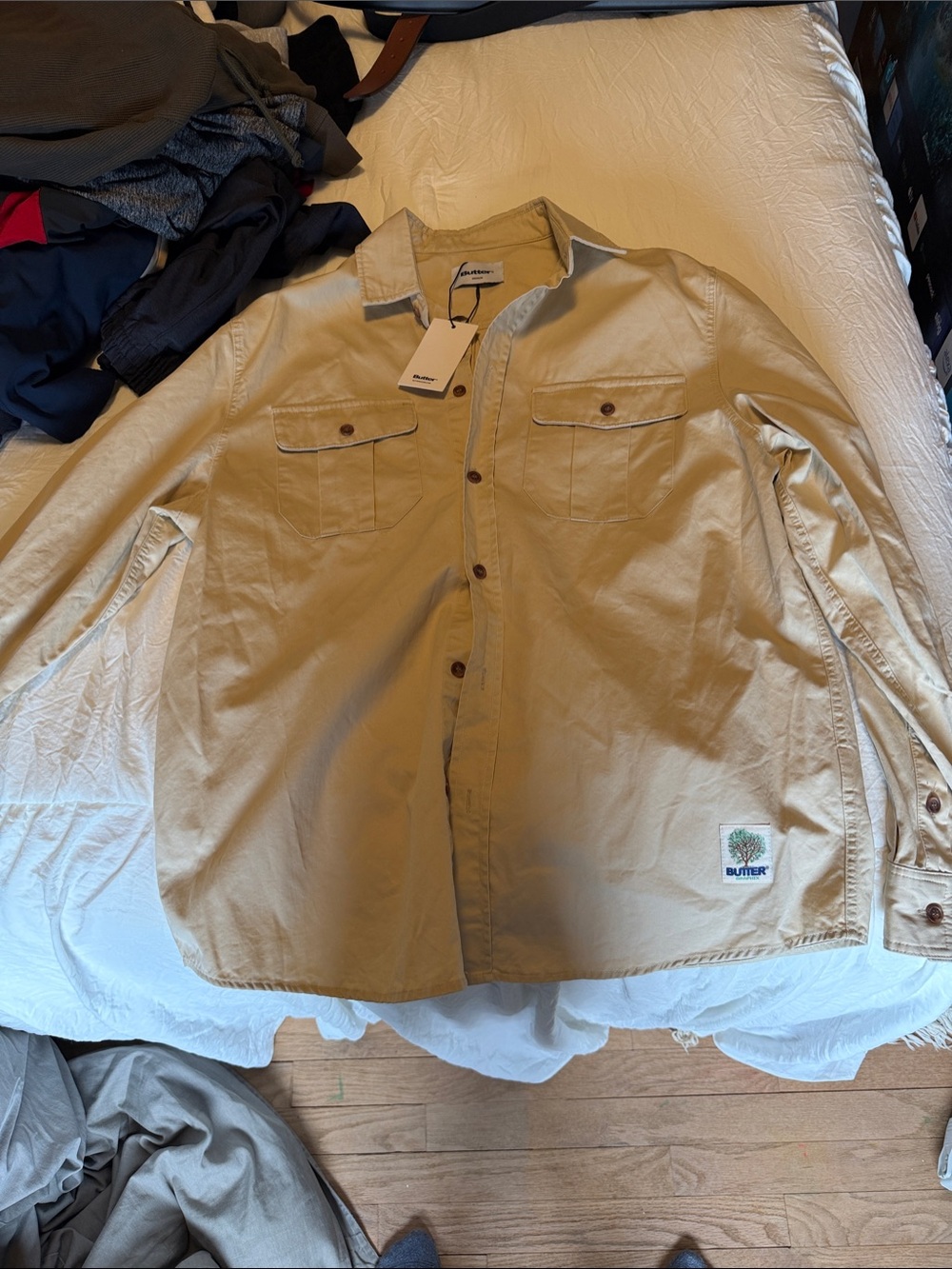 Butter Goods Beige Cotton Utility Shirt Jacket